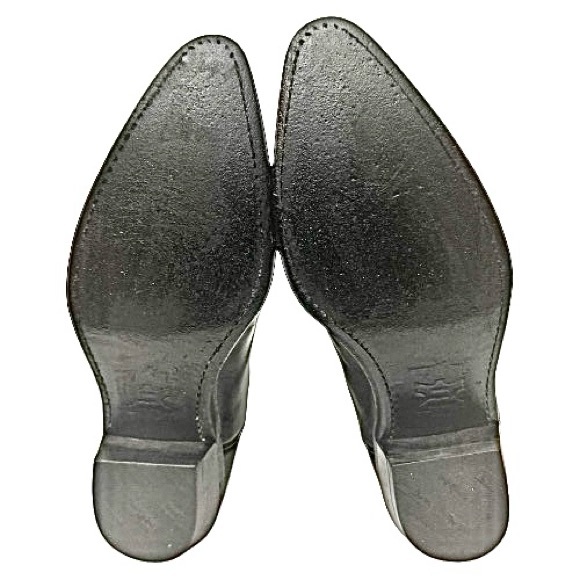 Tony Lama 1974 Women's Size 7 B Shoes Black Leather Roper Western Cowboy Boots - Picture 4 of 10